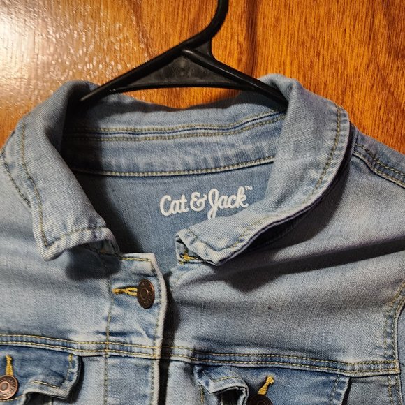 Youth XL (14-16) Cat & Jack Blue Denim Jean Jacket - Picture 3 of 10